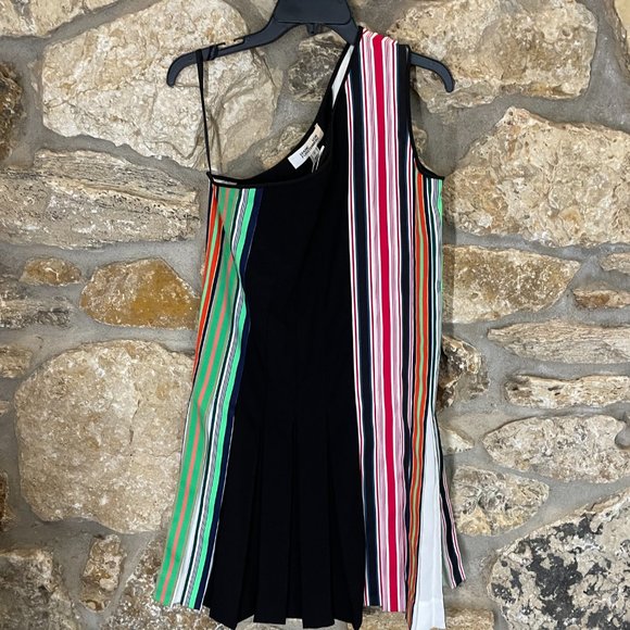 Diane Von Furstenberg Designer Women's Unique One Shoulder Ribbon Dress - Picture 1 of 5